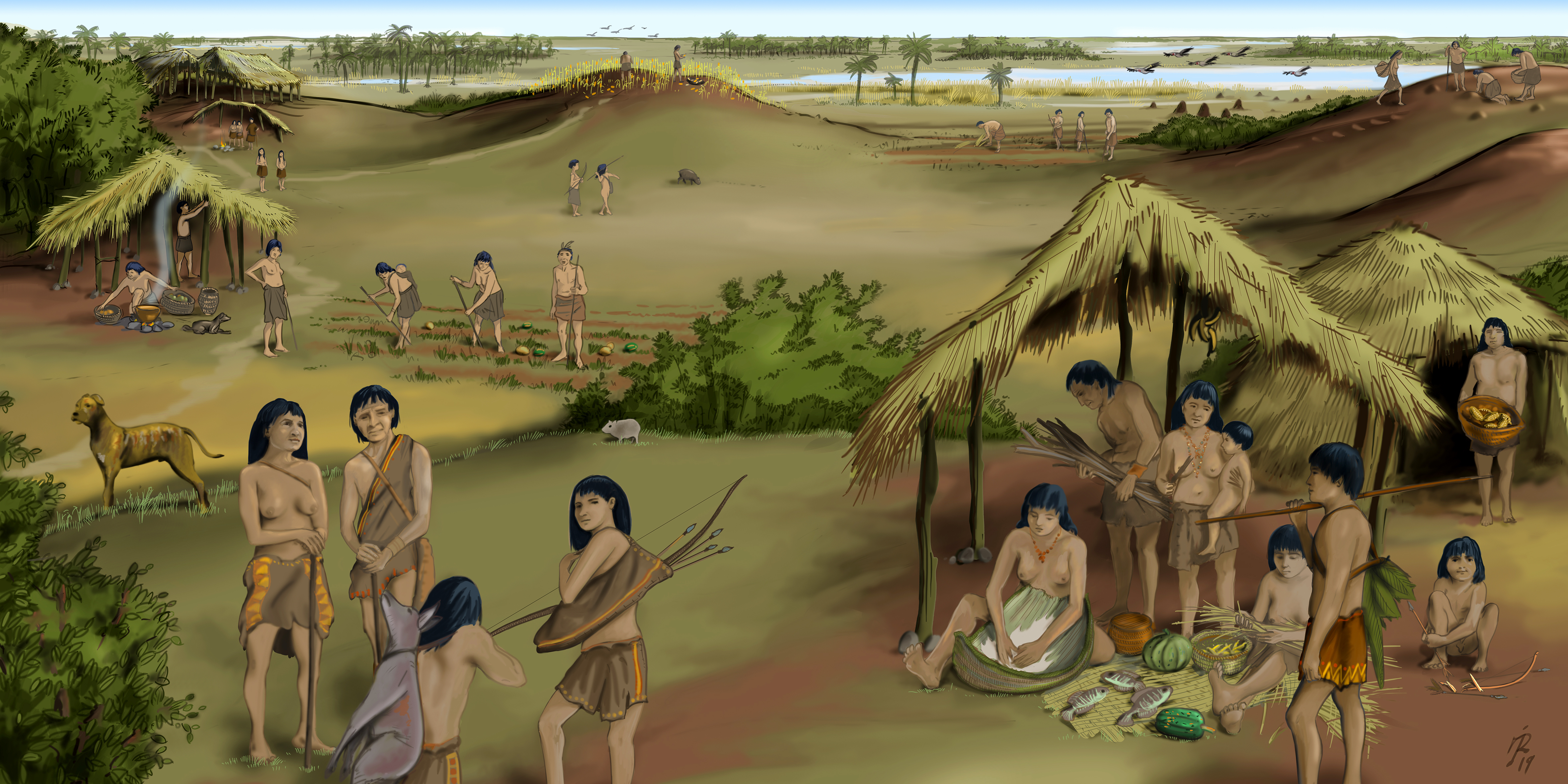  Paisaje: Cerritos de indios (La Canoa T02P105)