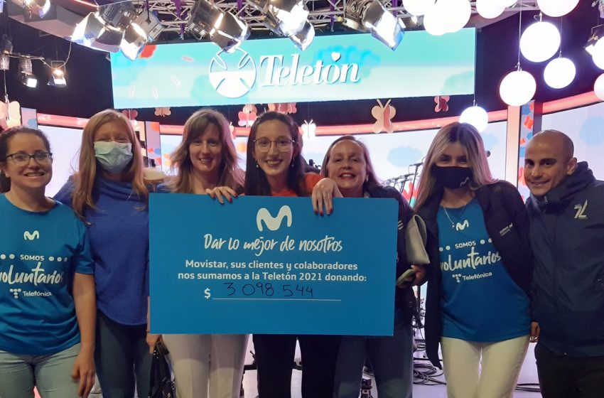  Movistar, sus clientes y colaboradores donaron más de $ 3.000.000 a la Teletón