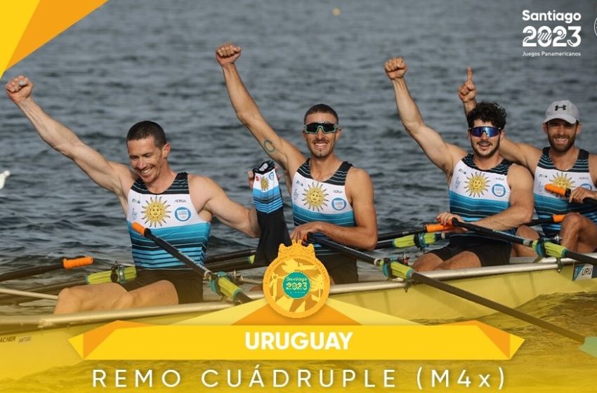  Juegos Panamericanos 2023: Cetraro, Klüver, Salvagno y Sarraute ganaron medallas de oro en remo. Con Facundo Castro de PDA