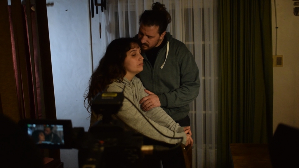 Captura del rodaje de la película uruguaya "Crisis".