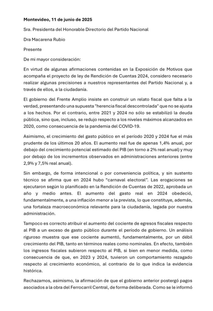 Carta publicada por Azucena Arbeleche - primera parte