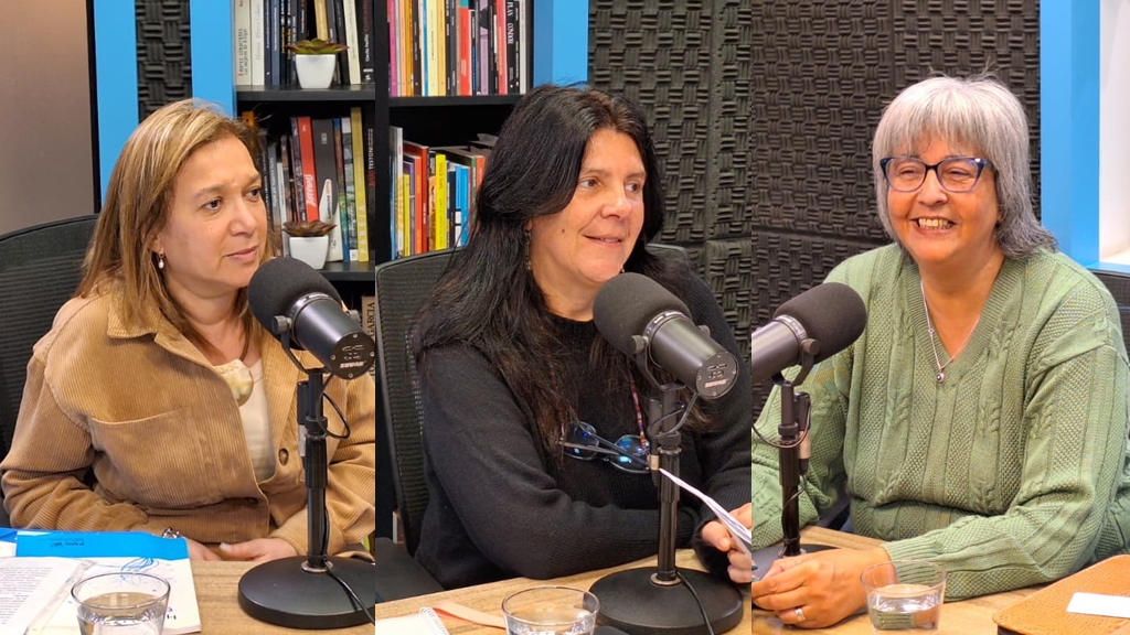 Stella Vallarino, coordinadora del Programa Maestros Comunitarios; Silvana Collado, maestra comunitaria; y Mónica Suárez, coordinadora general del Centro de Formación Permanente de la Anep.