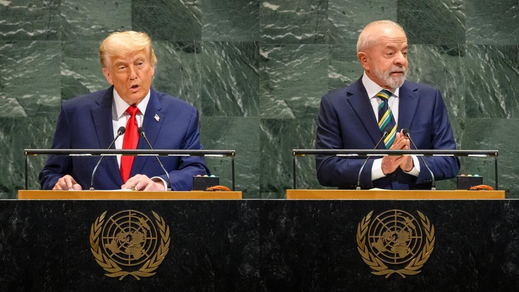 Donald Trump y Luiz Inácio Lula da Silva en el primer día de la 80º Asamblea de la ONU. Foto: Naciones Unidas