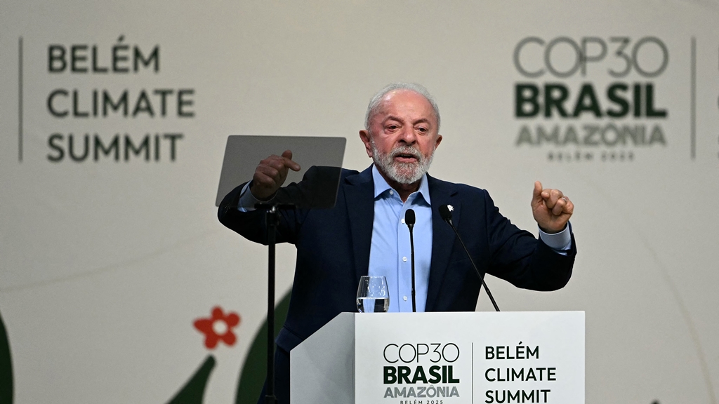 Luiz Inácio Lula da Silva en la COP30 en Brasil. Foto: AFP