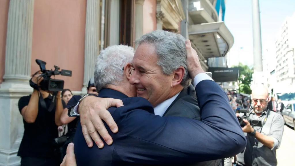 Pablo Quirno y Mario Lubetkin. Foto: Cancillería