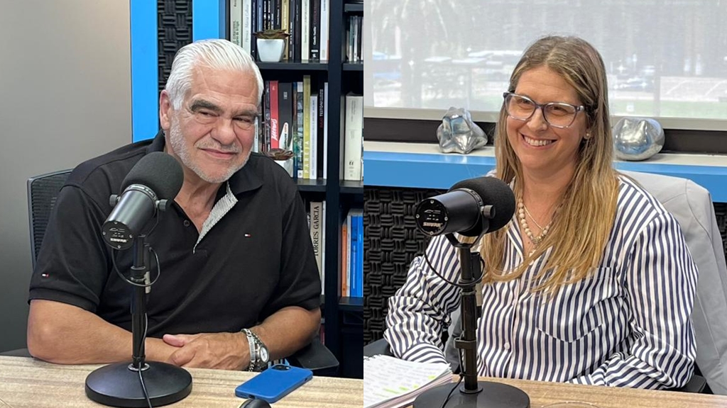 José Ramón Bonilla, presidente de la comisión directiva del Centro Horizonte; y Sandra Irisarri, fisioterapeuta del Centro.