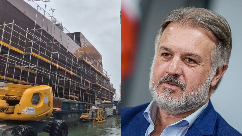 Diputado blanco visitó astillero Cardama. Foto: X de @GabrielGianoli / adhocFotos