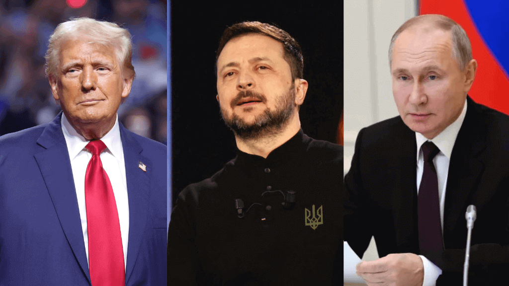 Trump, Zelenski y Putin